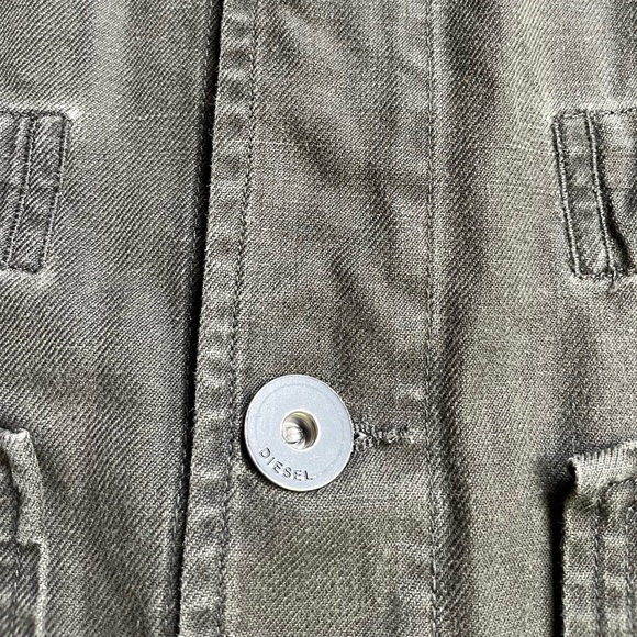 RARE Vintage Diesel Olive Green Military Field Jacket, sz Small - Picture 8 of 12